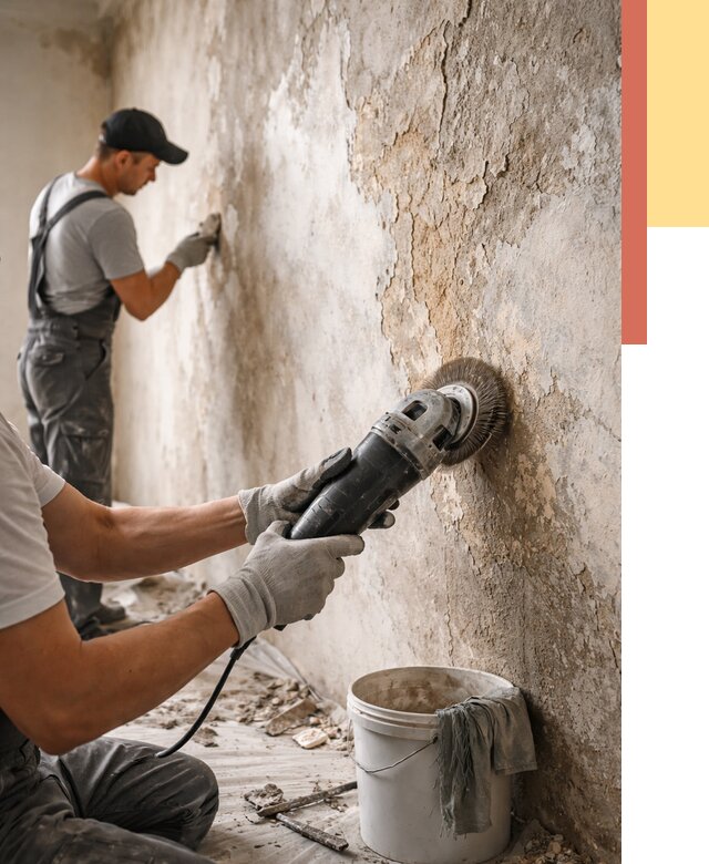 Снятие и удаление краски со стен в Елизово от 2127 руб. — ОТДЕЛОЧНИК-Лзв