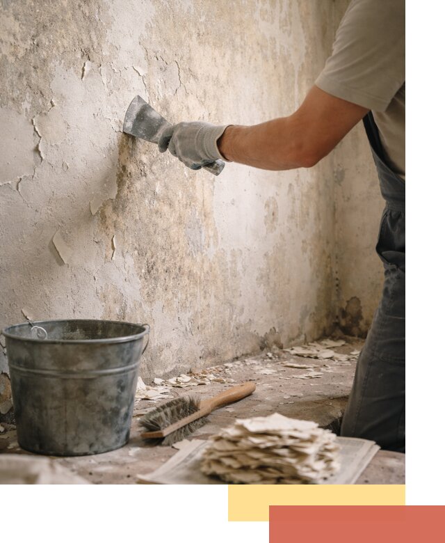 Удаление старой краски со стен в Елизово качественно и быстро