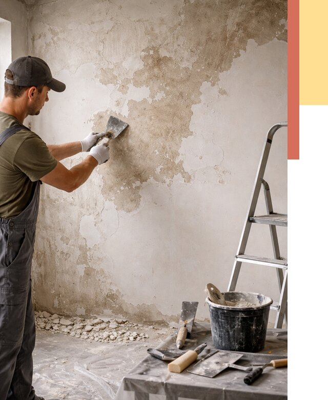 Снятие старой шпаклевки в Елизово от 1874 руб. — быстро и недорого | ОТДЕЛОЧНИК-Лзв