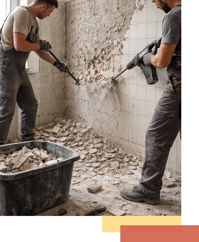 Демонтаж плитки со стен в Елизово быстро и аккуратно