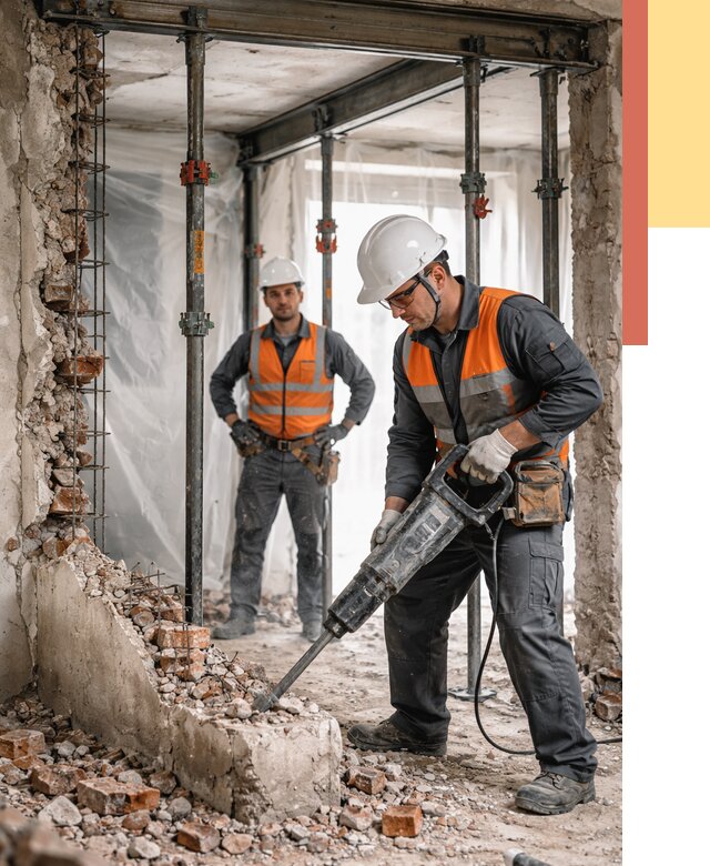 Снос несущих стен в Елизово от 10381 руб. — демонтаж несущей стены под ключ | ОТДЕЛОЧНИК-Лзв