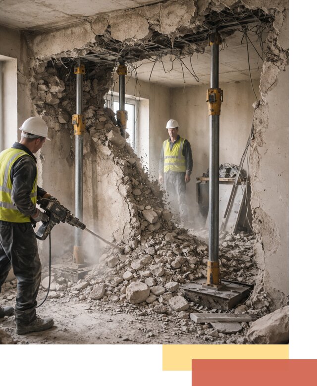 Снос несущих стен в Елизово с гарантией безопасности и качества