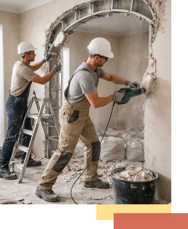 Демонтаж гипсокартонной арки в Елизово быстро и аккуратно