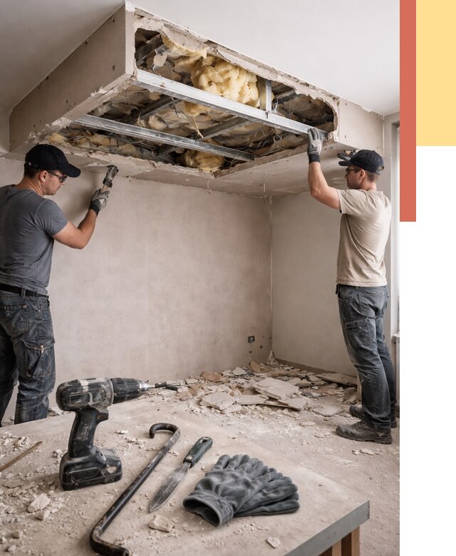 Демонтаж короба из гипсокартона в Елизово от 1539 руб. — быстро и недорого | ОТДЕЛОЧНИК-Лзв