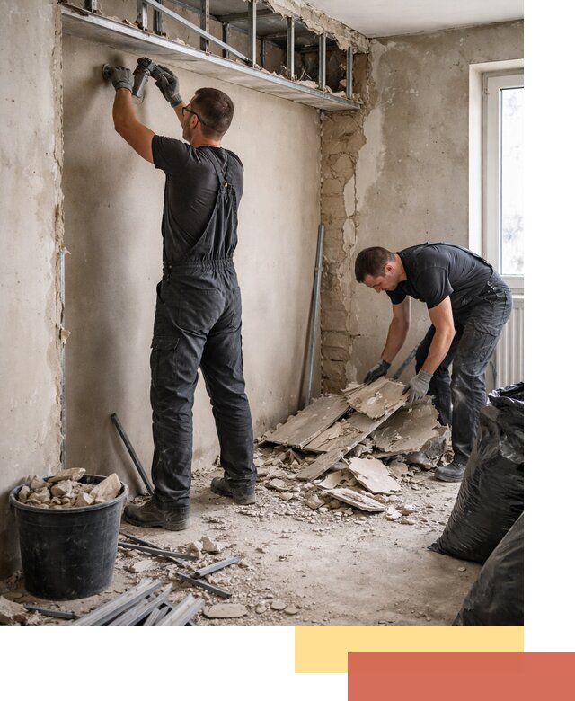 Демонтаж короба из гипсокартона в Елизово быстро и аккуратно