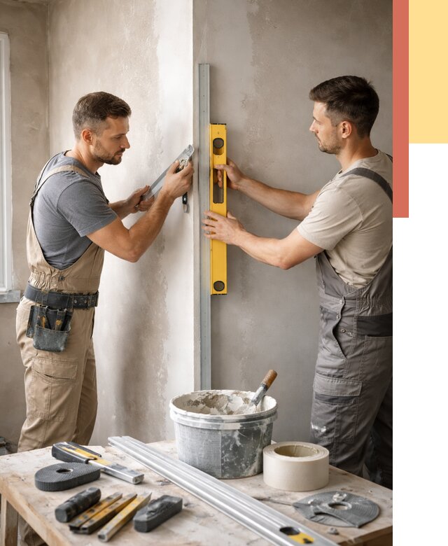 Выведение углов стен в Елизово от 1874 руб. быстро и недорого | ОТДЕЛОЧНИК-Лзв