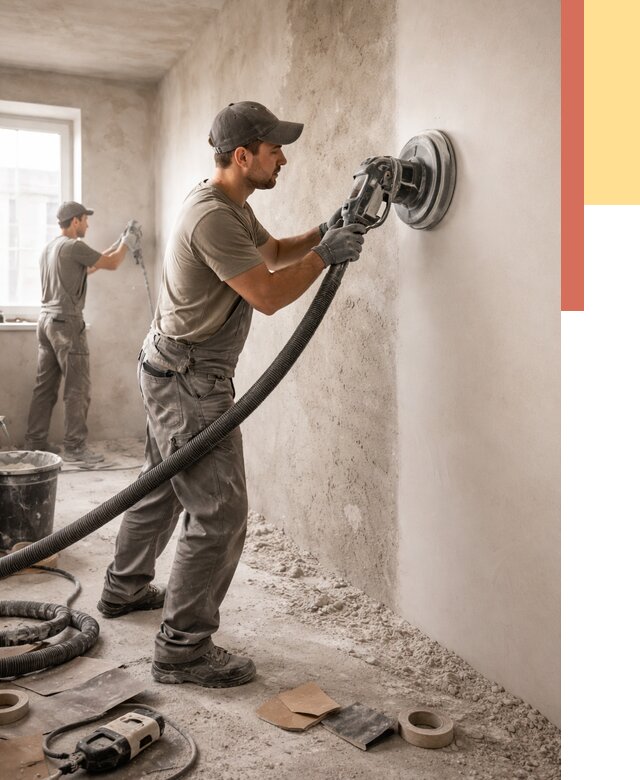 Шлифовка стен в Елизово от 1215 руб/м2 — быстро и недорого | ОТДЕЛОЧНИК-Лзв