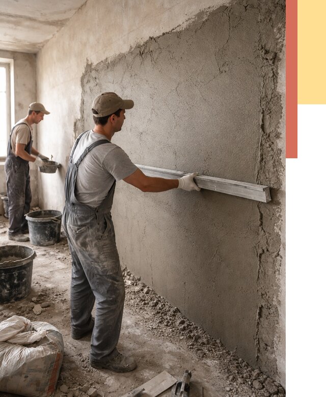 Цементная штукатурка стен в Елизово от 4558 руб/м2 — быстро и недорого | ОТДЕЛОЧНИК-Лзв