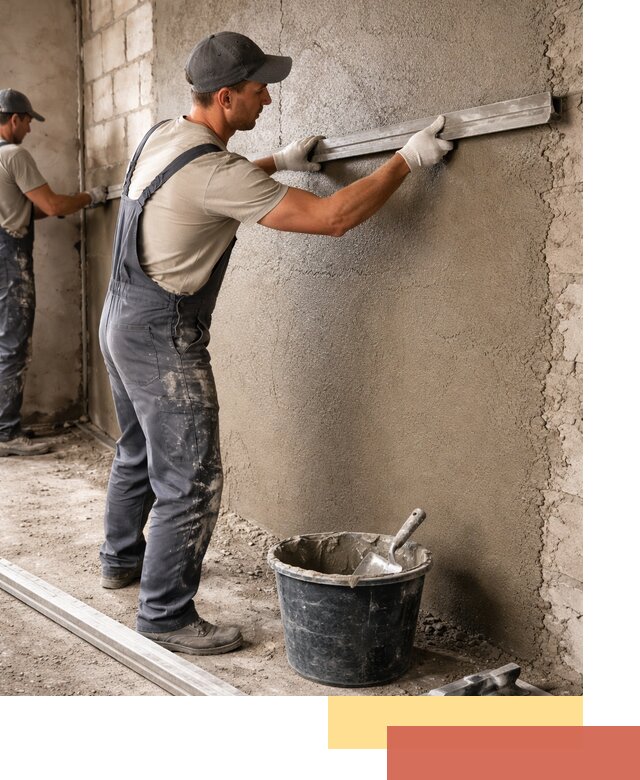 Штукатурка стен цементно-песчаная в Елизово профессионально