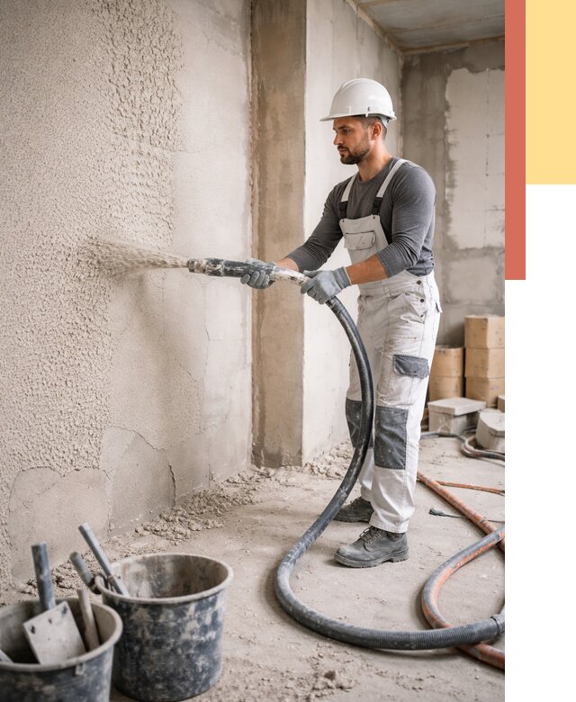 Машинная штукатурка стен в Елизово под ключ от 6583 руб./м2 | ОТДЕЛОЧНИК-Лзв