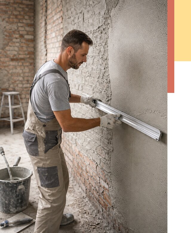 Штукатурка кирпичных стен в Елизово от 4558 руб/м2 — быстро и недорого | ОТДЕЛОЧНИК-Лзв