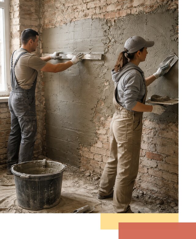 Штукатурка кирпичных стен в Елизово — качественно и надежно