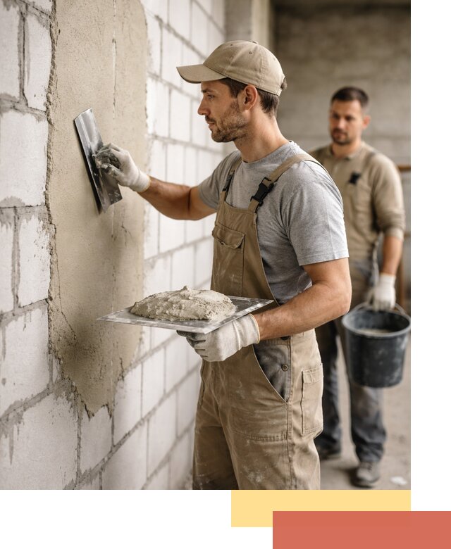 Штукатурка стен из газобетона в Елизово под ключ