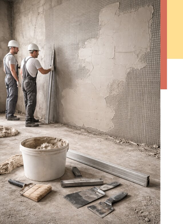 Штукатурка стен по сетке в Елизово от 5570 руб./м2 — быстро и недорого | ОТДЕЛОЧНИК-Лзв