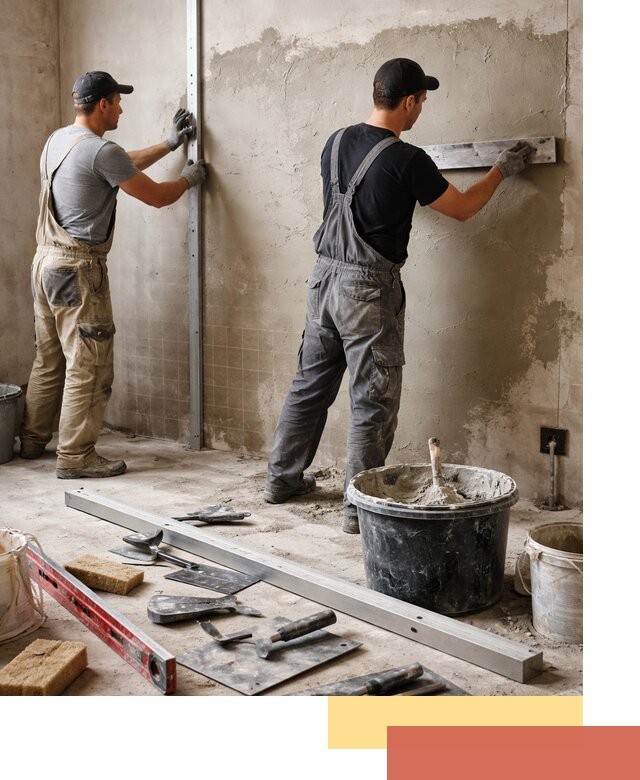 Профессиональная штукатурка стен под плитку в Елизово