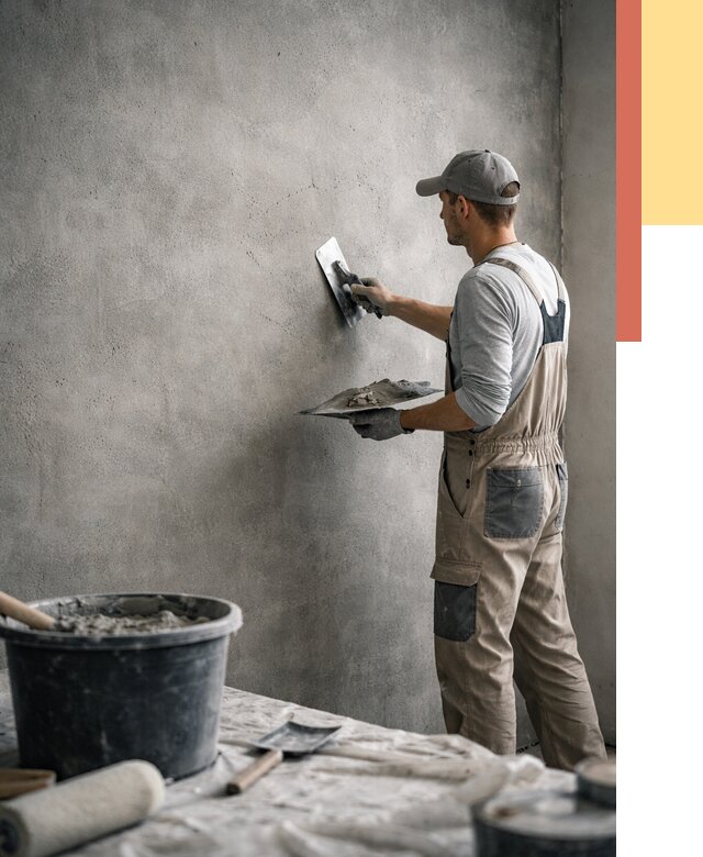 Декоративная штукатурка под бетон в Елизово от 2532 руб./м² — нанесение под ключ | ОТДЕЛОЧНИК-Лзв