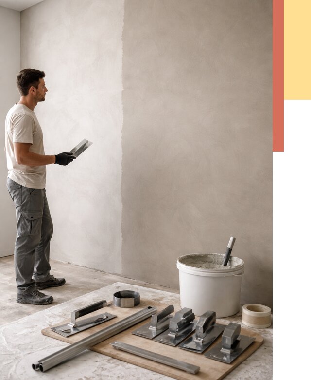 Нанесение микроцемента на стены в Елизово от 3241 руб./м2 под ключ | ОТДЕЛОЧНИК-Лзв