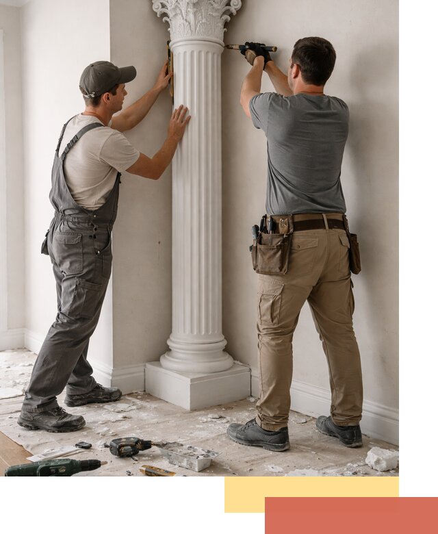 Установка декоративных колонн в Елизово под ключ