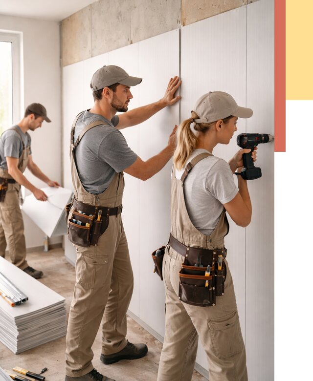 Монтаж ПВХ панелей на стены в Елизово от 456 руб/м2 — быстро и недорого | ОТДЕЛОЧНИК-Лзв