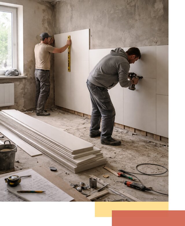 Монтаж ПВХ панелей на стены в Елизово качественно и быстро