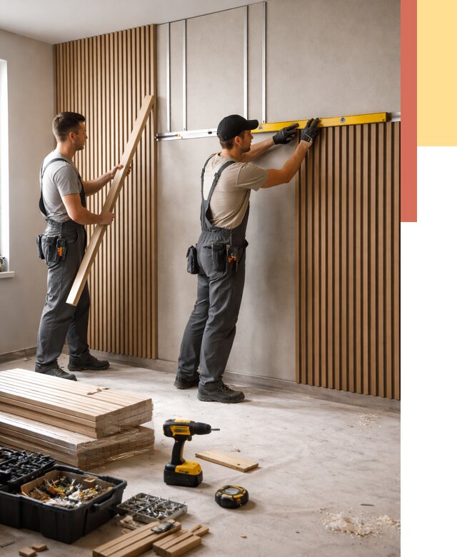 Монтаж реечных панелей на стены в Елизово от 1215 руб. — быстро и недорого | ОТДЕЛОЧНИК-Лзв