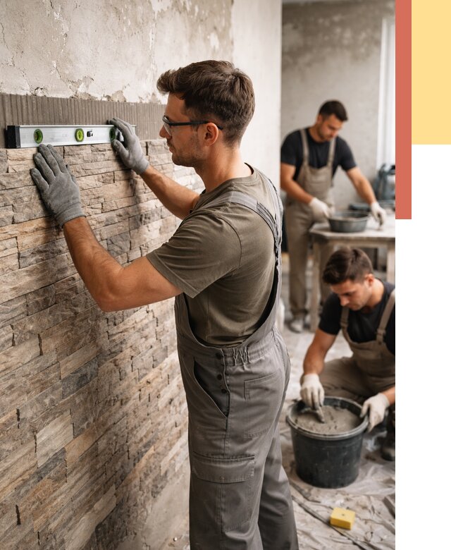 Монтаж искусственного камня в Елизово от 4558 руб. под ключ | ОТДЕЛОЧНИК-Лзв