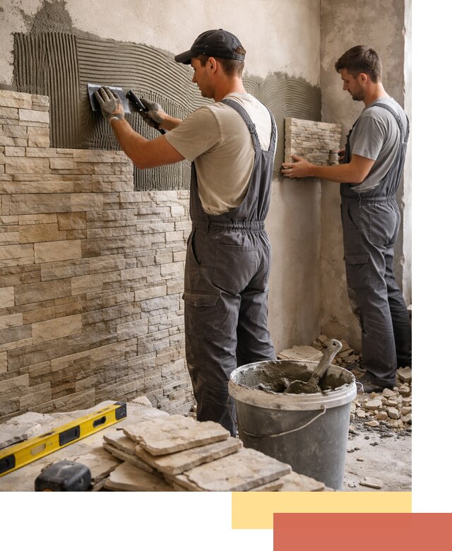 Монтаж искусственного камня в Елизово — облицовка стен и фасадов