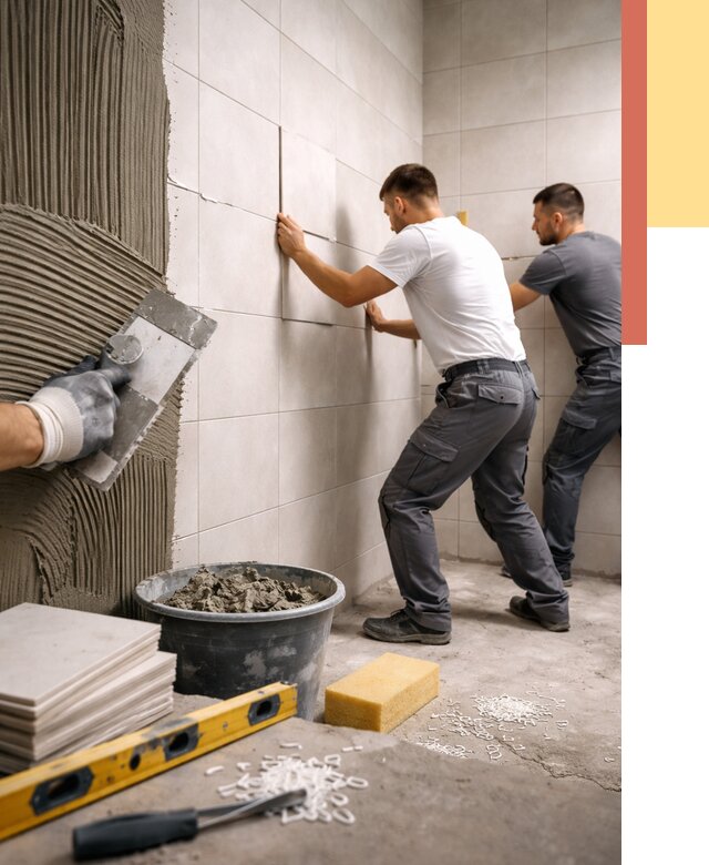 Укладка плитки на стены в Елизово от 861 руб. — качественно и недорого | ОТДЕЛОЧНИК-Лзв