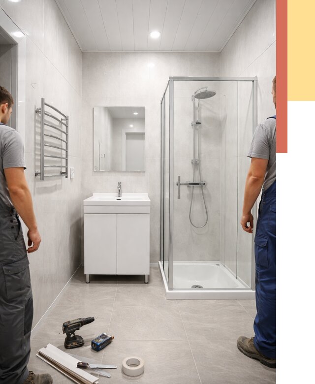 Отделка ванной комнаты панелями ПВХ в Елизово от 4558 руб. за м2 | ОТДЕЛОЧНИК-Лзв