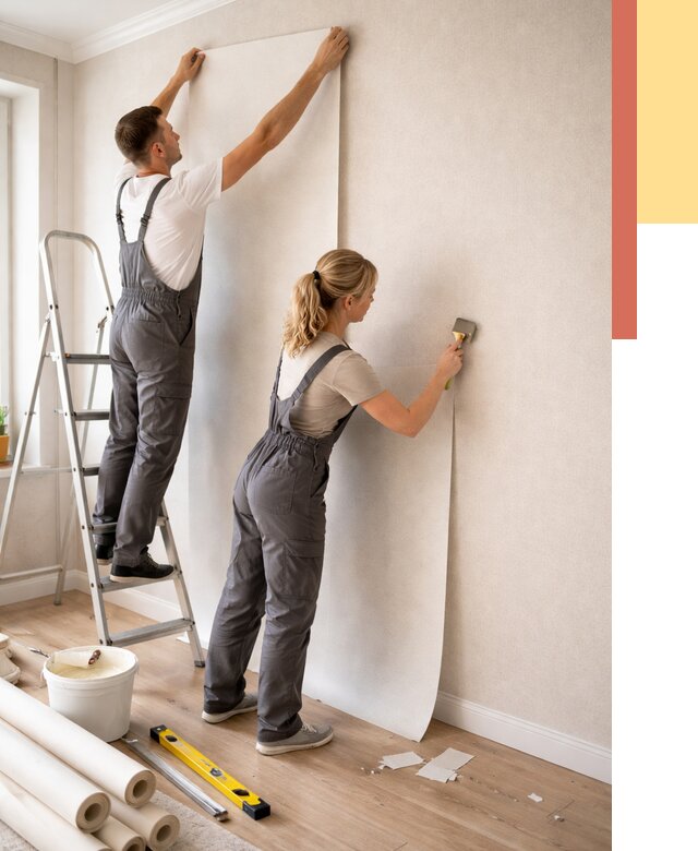 Поклейка флизелиновых обоев в Елизово от 6077 руб. | Быстро и недорого — ОТДЕЛОЧНИК-Лзв