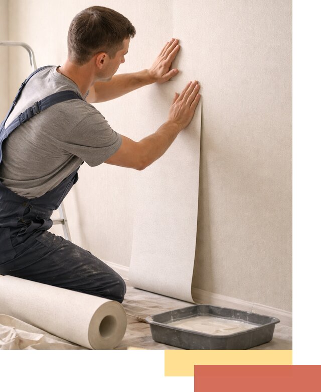 Поклейка флизелиновых обоев в Елизово качественно и быстро