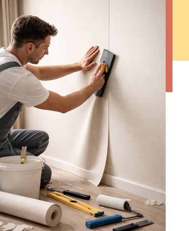 Поклейка виниловых обоев в Елизово от 4558 руб. | Быстро и недорого — ОТДЕЛОЧНИК-Лзв