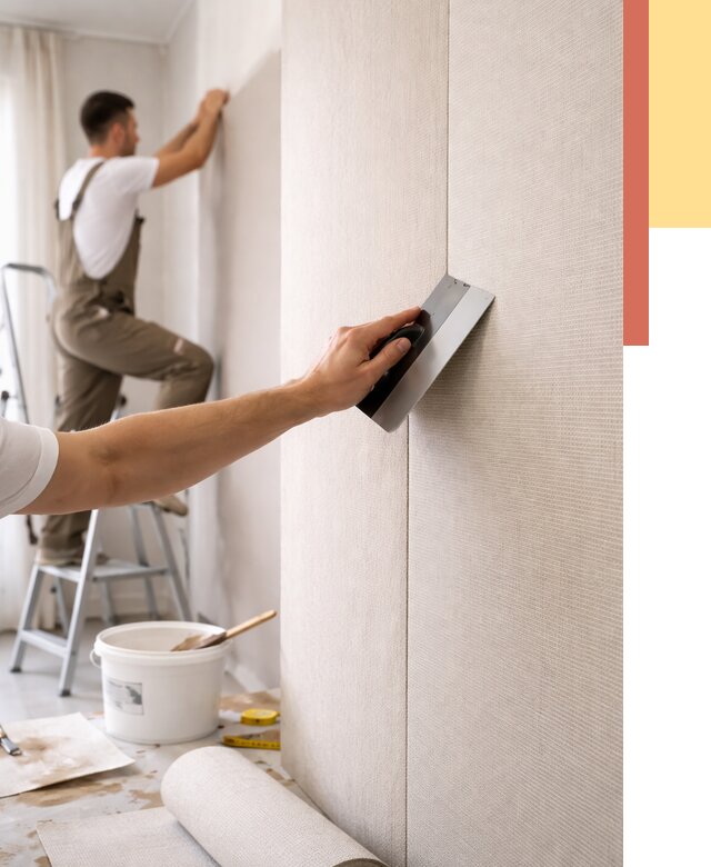 Поклейка текстильных обоев в Елизово от 4558 руб. под ключ | ОТДЕЛОЧНИК-Лзв