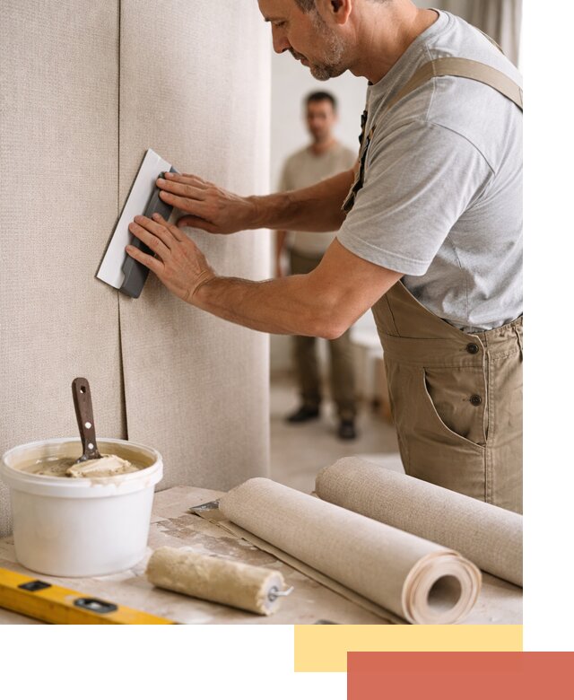 Поклейка текстильных обоев в Елизово профессионально и аккуратно