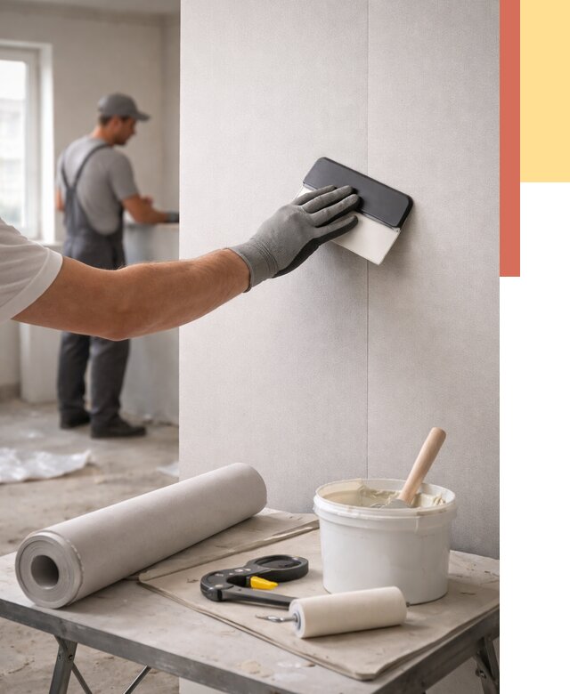 Поклейка обоев под покраску в Елизово от 3545 руб. за м2 | ОТДЕЛОЧНИК-Лзв