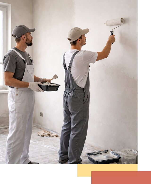 Покраска стен водоэмульсионной краской в Елизово