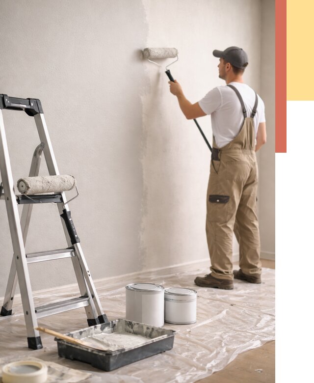 Покраска стен латексной краской в Елизово от 4558 руб. за м2 | ОТДЕЛОЧНИК-Лзв