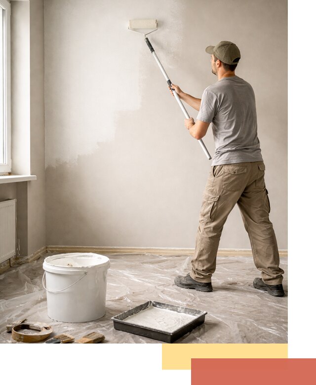 Покраска стен латексной краской в Елизово качественно и быстро