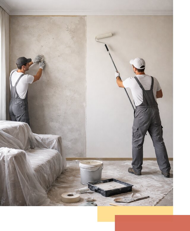 Покраска стен антивандальной краской в Елизово