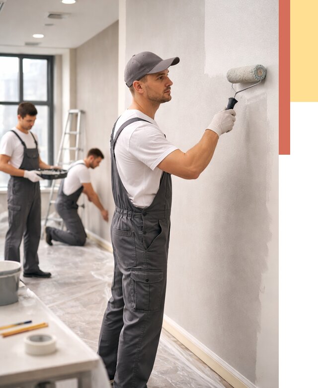 Покраска стен в офисе в Елизово от 8609 руб. — быстро и недорого | ОТДЕЛОЧНИК-Лзв