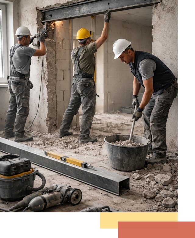 Создание проемов в стенах и несущих конструкциях в Елизово