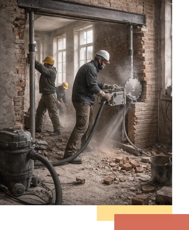 Прорезка проема в стене под дверной или оконный проем в Елизово