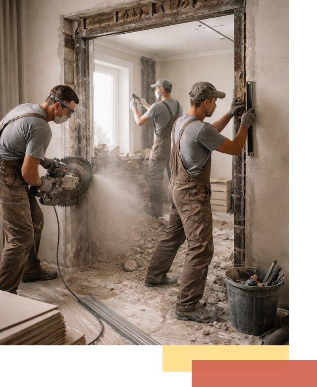 Расширение дверного проема под установку новой двери в Елизово