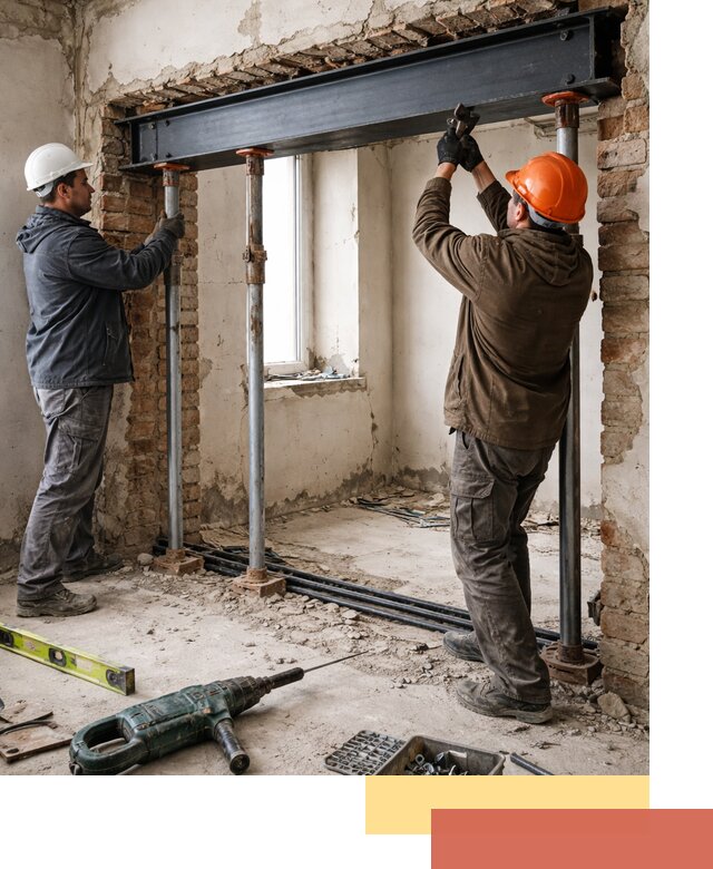 Усиление проема в стене в Елизово для расширения и безопасности