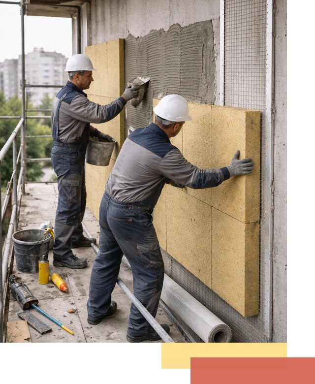 Утепление стен зданий и домов в Елизово качественно и надежно