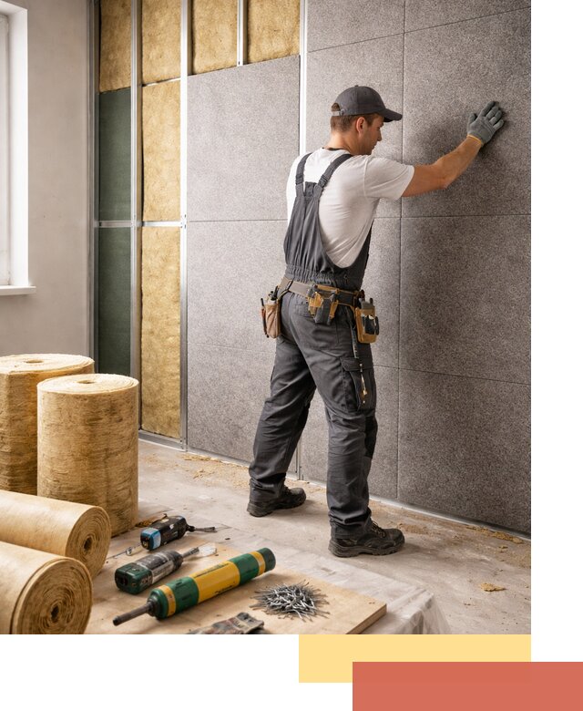 Профессиональная шумоизоляция стен в Елизово для квартиры и офиса