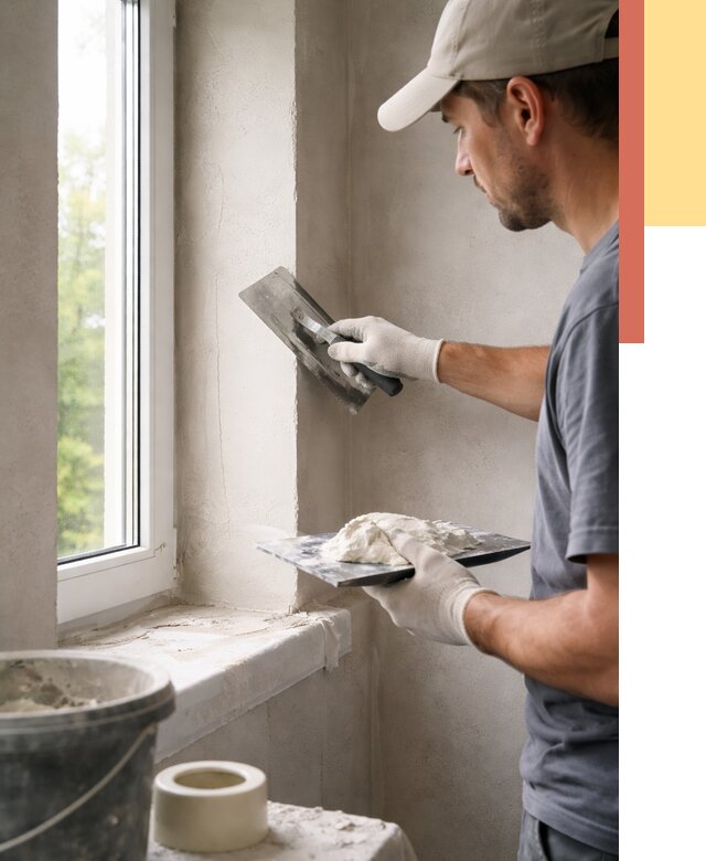 Штукатурка откосов в Елизово от 4558 руб/м² — услуги и выравнивание под ключ | ОТДЕЛОЧНИК-Лзв