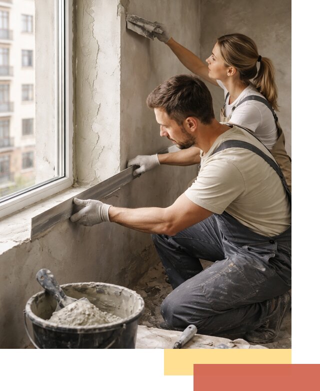 Штукатурка откосов дверей и окон профессионально в Елизово