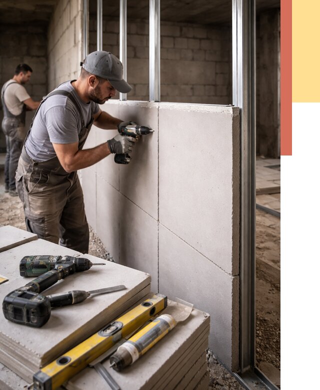 Кладка влагостойких перегородок ПГП в Елизово от 1215 руб. под ключ | ОТДЕЛОЧНИК-Лзв