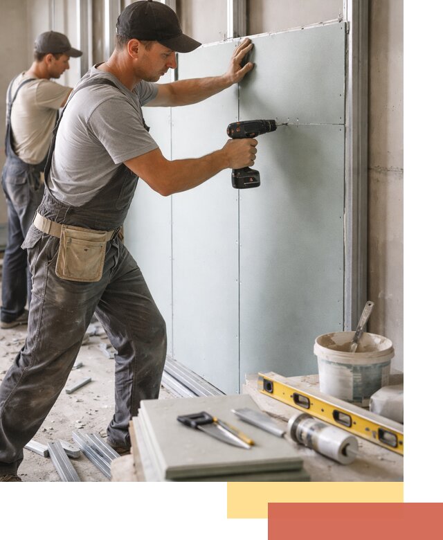 Кладка влагостойких перегородок ПГП в Елизово